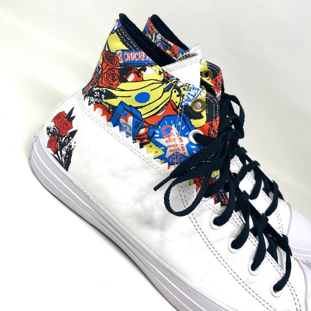 💖MEGA SALE💖Converse CTAS Chuck Taylor Hi Mi Gente Leather White Women 171494C - Picture 2 of 10